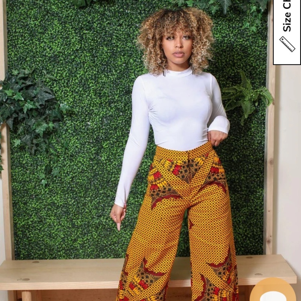 TRIBALbyN Cheta wide leg pants size Medium